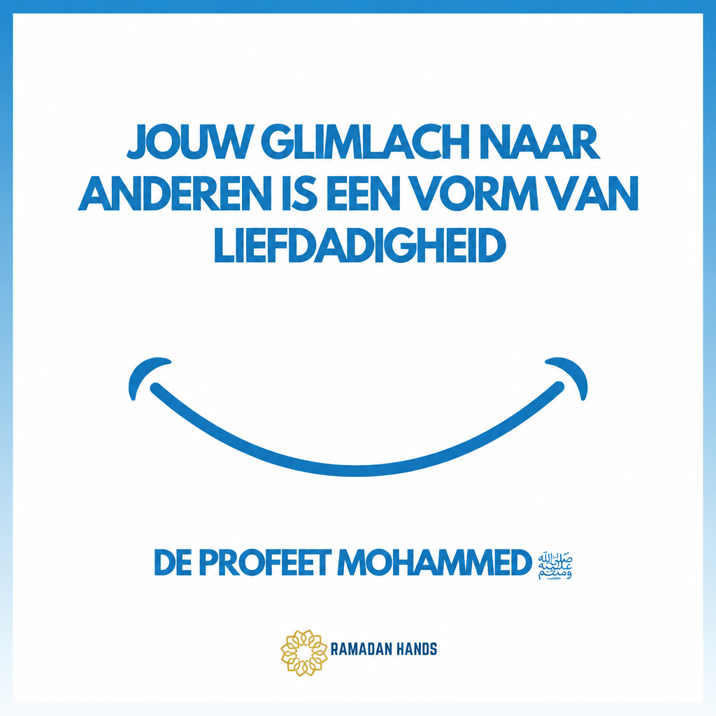 Jouw glimlach naar anderen is een vorm van liefdadigheid